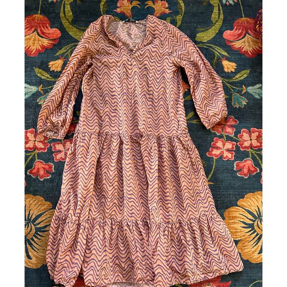 Zara The Giny Printed Dress Size Medium - Picture 4 of 8